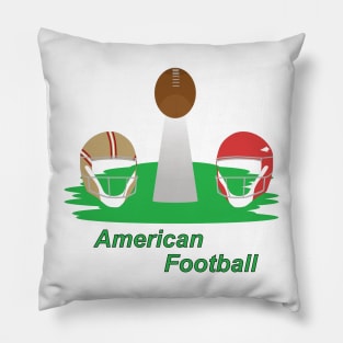 Trophy with american football helmets Pillow