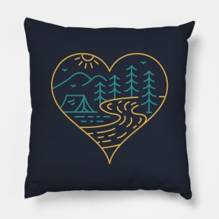 Playing Card Heart Symbol of Nature Pillow