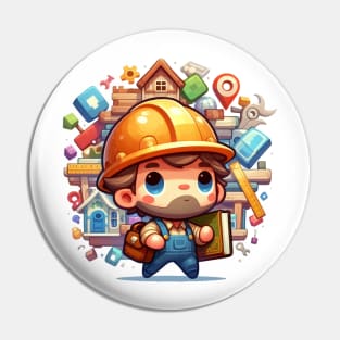 Cute Builder Pin