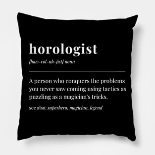 Horologist Definition Pillow