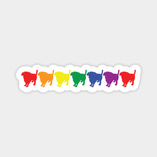 Colorful Dogs Pride Rainbow Magnet