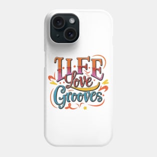 Vintage Life Love Grooves Watercolor Phone Case