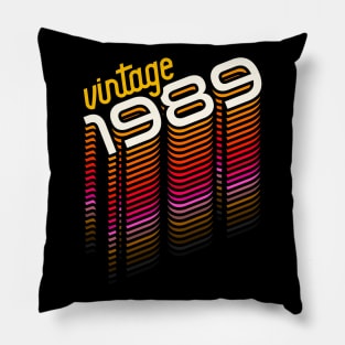 Vintage Made in 1989 ))(( Retro Birthday Year Gift Pillow