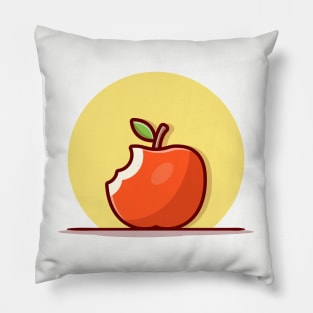 Apple Fruit Cartoon Vector Icon Illustration Pillow