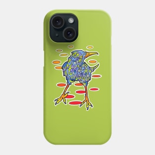 Grumpy blue bird with skittles Phone Case