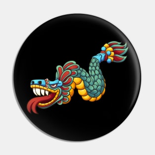 Cartoon Quetzalcoatl Pin