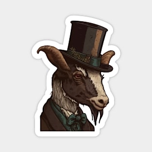 Goat wearing top hat Magnet