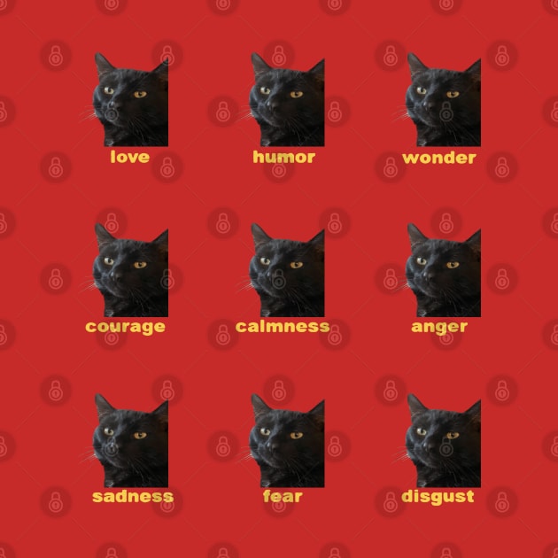 Nine Emotions Of My Cat Vector Cut Out by taiche