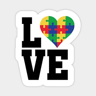Puzzle Heart Autism Awareness Gift for Birthday, Mother's Day, Thanksgiving, Christmas Magnet