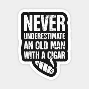 An Old Man With A Cigar Magnet