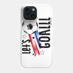 Let's GOAL, Soccer Graphic © GraphicLoveShop Phone Case