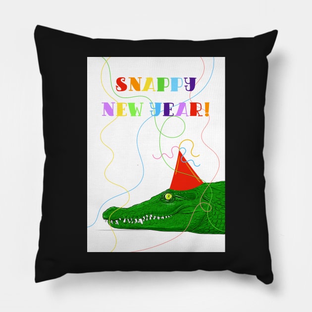 Snappy New Year Pillow by AdamRegester