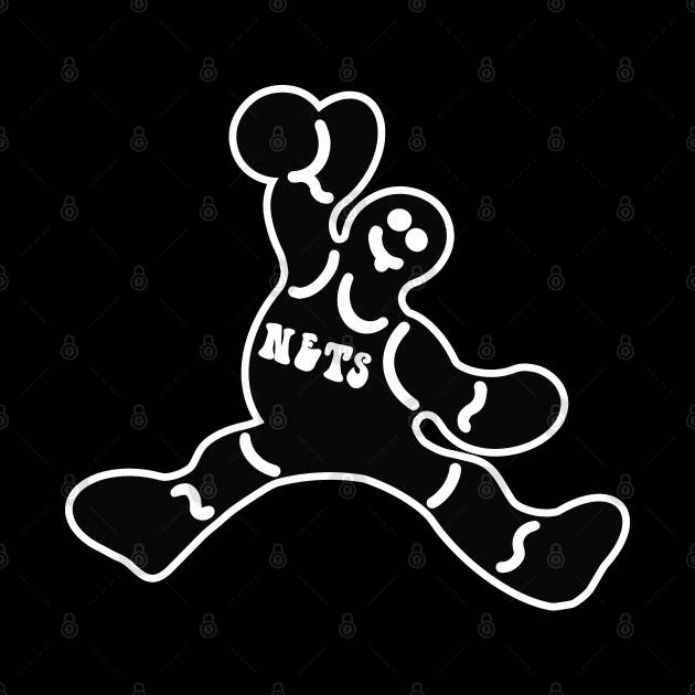 Jumping Brooklyn Nets Gingerbread Man by Rad Love