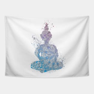 Blue Mandala Buddha Tapestry