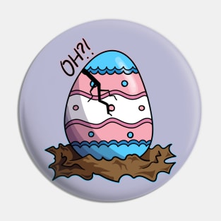 Cute Transgender Flag Hatching Easter Egg Pin