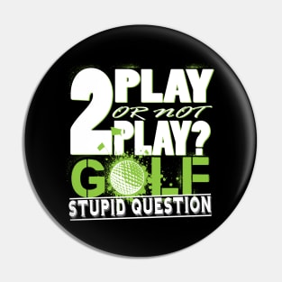 2 Play or not Play Golf? Stupid Question Pin