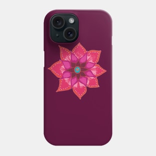 Red Mandala Flower Phone Case