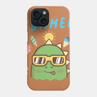 SUMMER DINO NEEDS ICE CREAM Phone Case