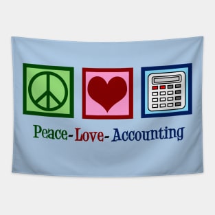 Peace Love Accounting Tapestry