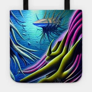 Digital Painting Of Deep Ocean Creature Tote