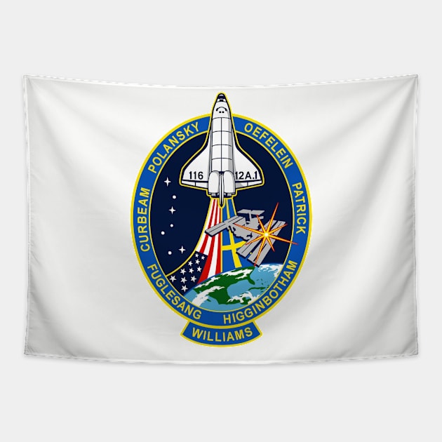 STS 116 Mission Patch Tapestry by Spacestuffplus