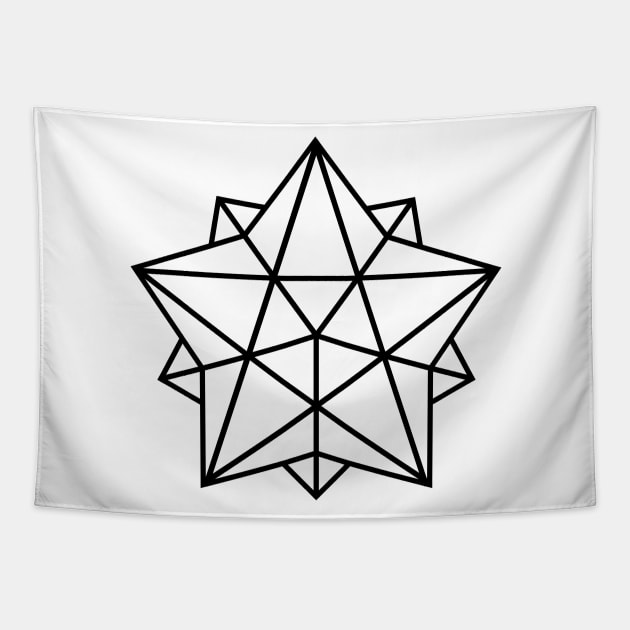 Minimalist Polyhedron Tapestry by PaletteDesigns