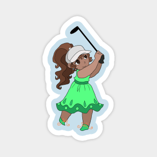 Cute Golfer Girl Magnet