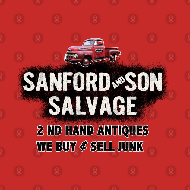 Sanford & Son Salvage Door Panel Sign by Alema Art