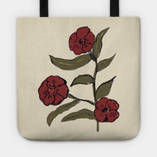 Red Florals. Tote