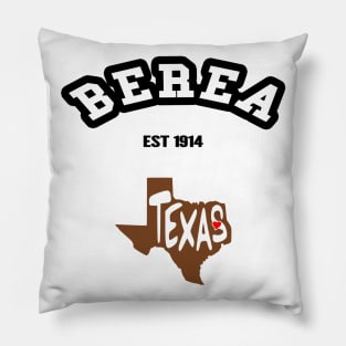 🤠 Berea Texas Strong, Lone Star State Map, Est 1914, City Pride Pillow