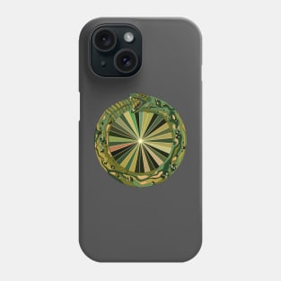 Ouroboros with rays in green! Phone Case