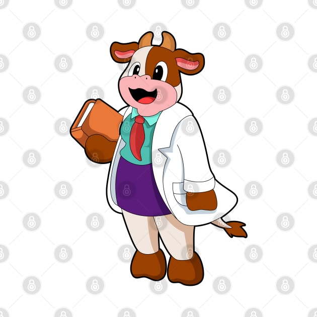 Cow as Nurse with Book by Markus Schnabel