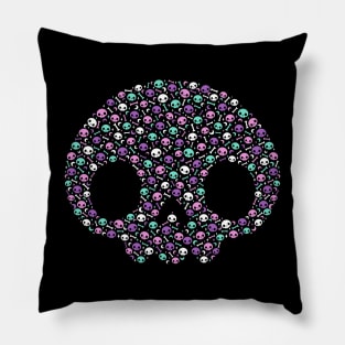 Pastel Goth Skulls Pillow