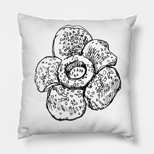 corpse lily, flower, red, rare flower, nature, rafflessia, rafflesia arnoldii- rafflesia flower Pillow