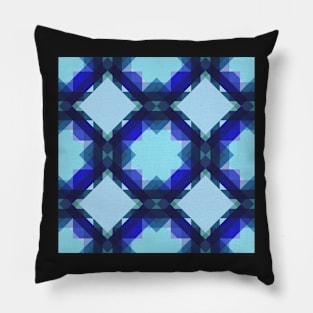 Mid Mod Star Quilt Blue Pillow