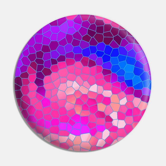 Pink Purple Blue & Magenta Abstract Mosaic Pattern Pin by Abstractdesigns
