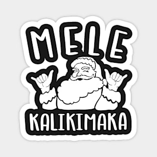 Mele Kalikimaka Santa doing the Shaka Magnet