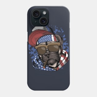 Pug dog USA Phone Case