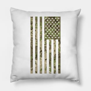 US Flag Down - Multicam Camo Pillow