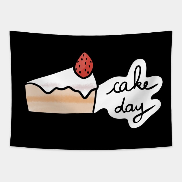 Cake Day Cute Coffee Dates Cute Cake Lovers Gift Strawberry Cake Shortcake Yummy Pastry Delicious Cake Foodie Gift Let Them Eat Cake with a Cup of Coffee Delicious Yummy Frosting for High Tea Cute Foodie Gift for Cake Lovers Tapestry by nathalieaynie