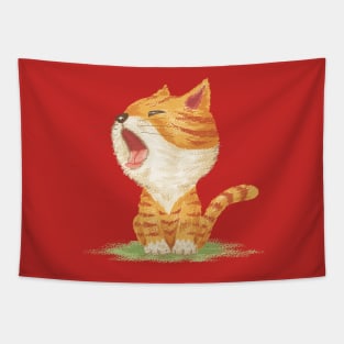 Cat to yawn Tapestry