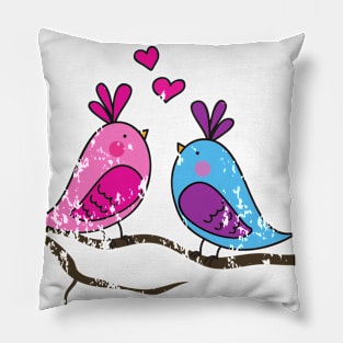 Retro Vintage Grunge Valentine's Day Pillow