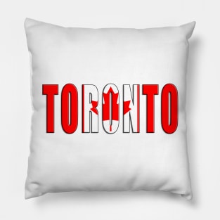 Toronto Canadian Flag Pillow