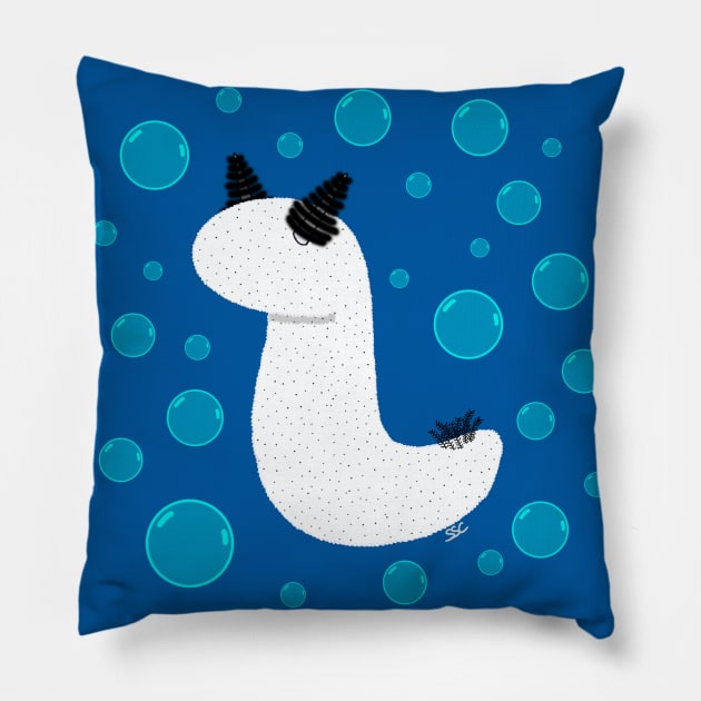 White Sea Bunny Pillow by SpectreSparkC