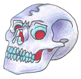 Blue Skull Magnet