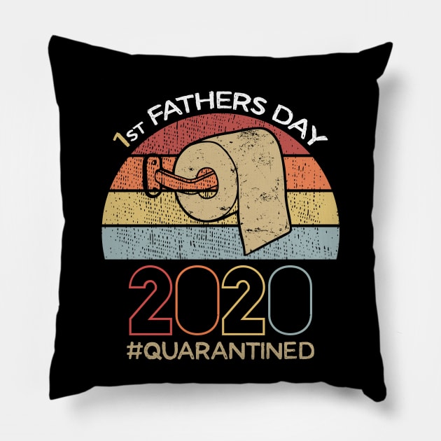 1st Father's Day 2020 in Quarantine, Father's Day, Father's Day Gift, Father's Day in Quarantine, New Dad Pillow by DragonTees