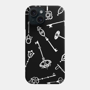 Skeleton Keys Black and White Palette Phone Case