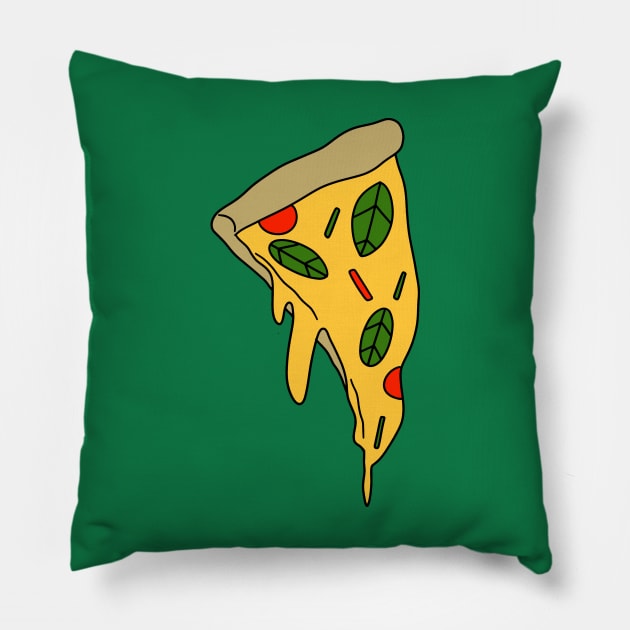 Basil Pizza Slice Pillow by saradaboru