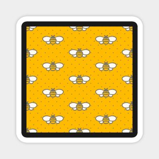 Cute Yellow Bees and Dots Magnet