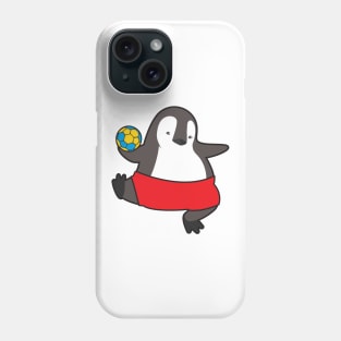 Penguin as Handball player with Handball Phone Case